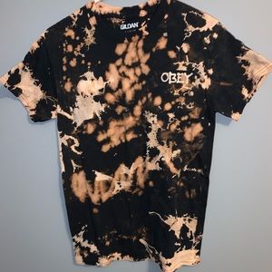 Bleach Dyed Obey T-shirt UNISEX